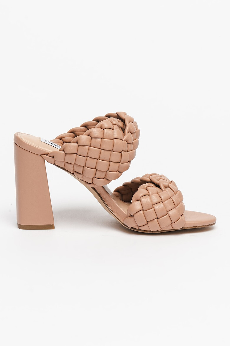 Steve Madden Papuci din piele ecologica cu toc si model impletit Twisted - Pled.ro