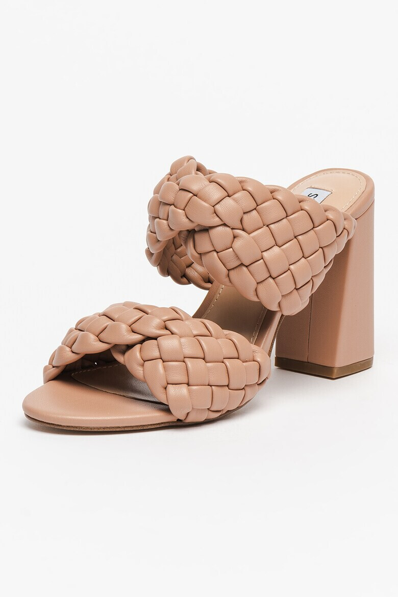 Steve Madden Papuci din piele ecologica cu toc si model impletit Twisted - Pled.ro