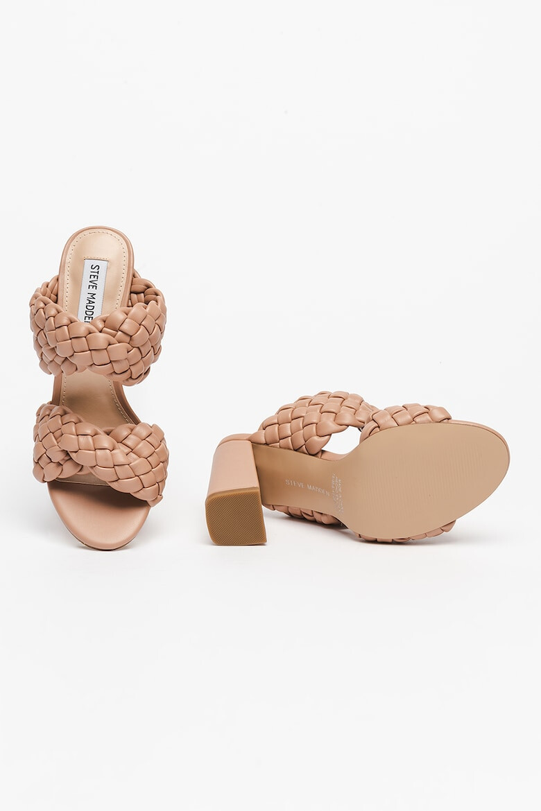 Steve Madden Papuci din piele ecologica cu toc si model impletit Twisted - Pled.ro