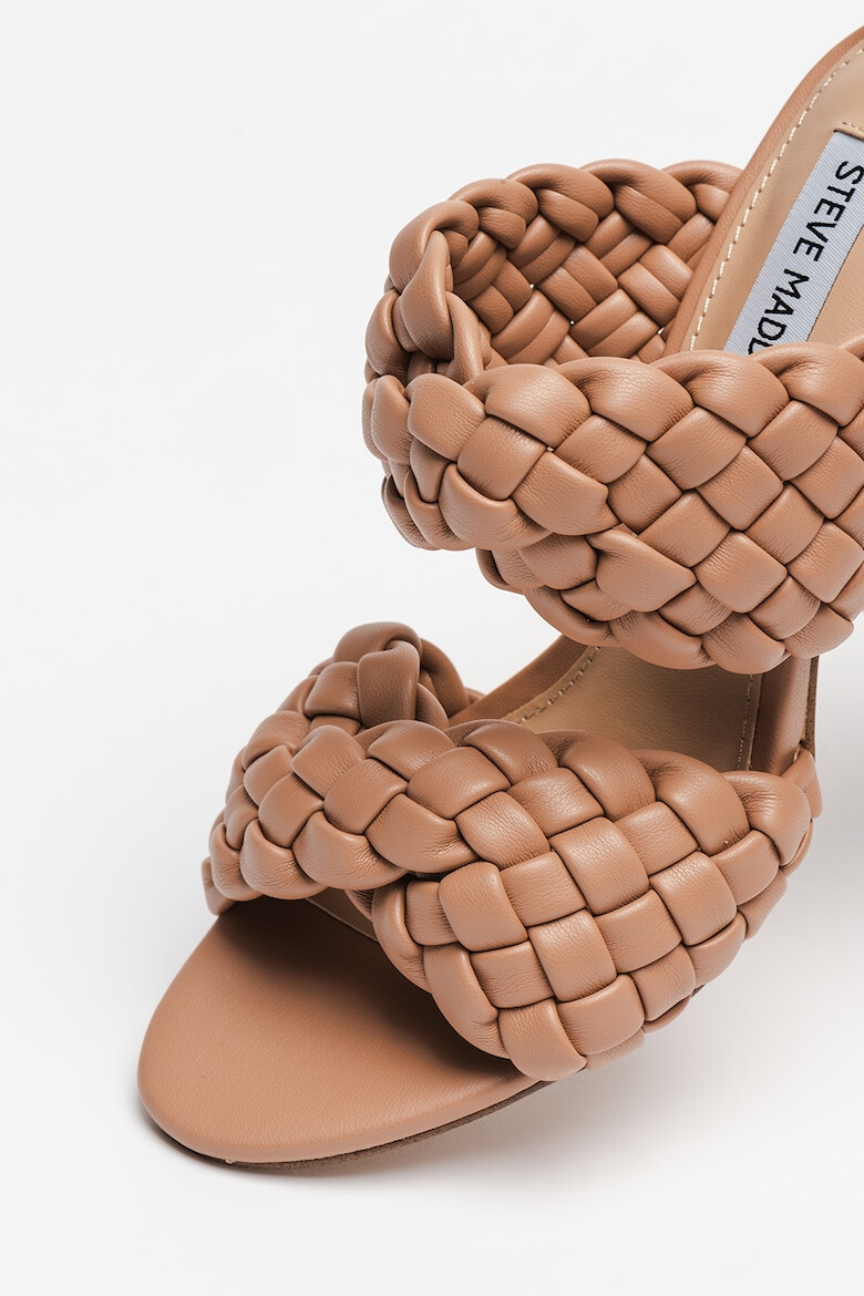 Steve Madden Papuci din piele ecologica cu toc si model impletit Twisted - Pled.ro