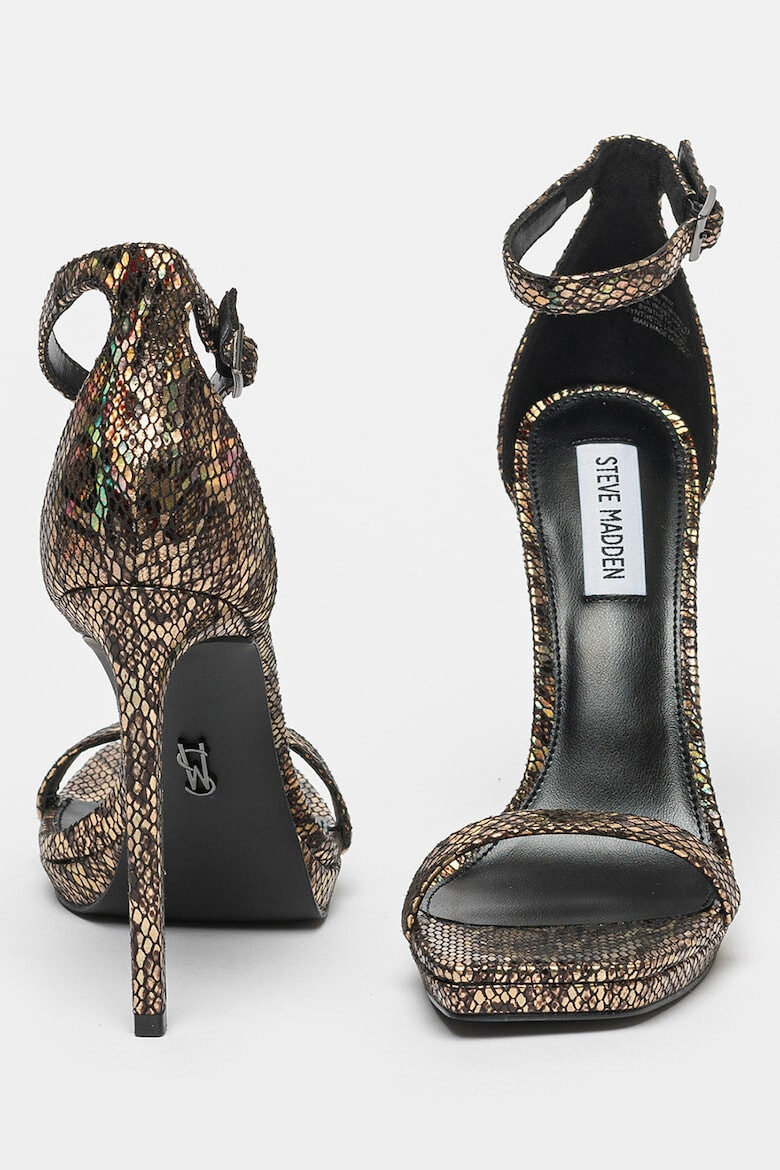 Steve Madden Sandale cu imprimeu cu aspect de piele de sarpe si toc stiletto Whiz - Pled.ro