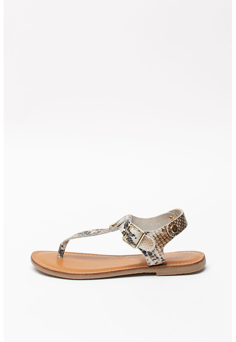 Steve Madden Sandale din piele cu bareta separatoare si aspect de piele de sarpe Tally - Pled.ro