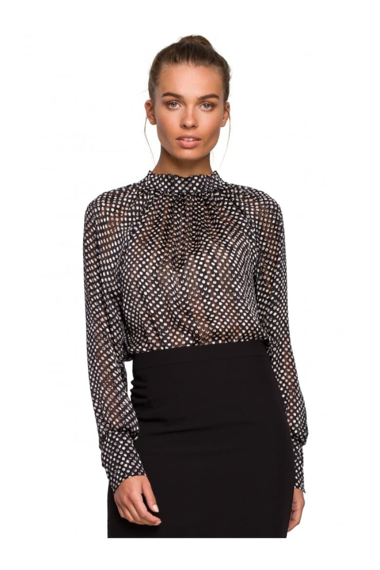 Style Bluza dama Poliester Alb/Negru - Pled.ro