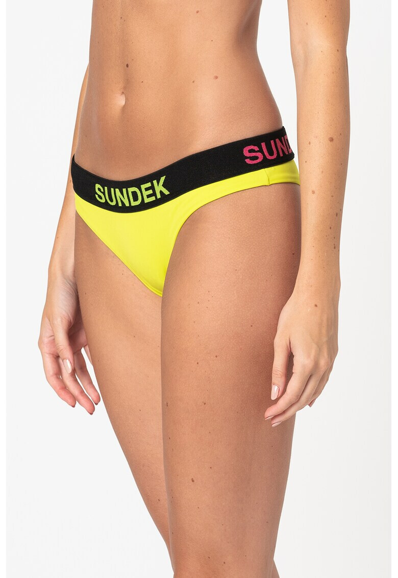 Sundek Slip brazilian cu logo in talie Carmel - Pled.ro