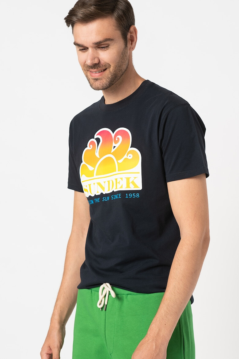 Sundek Tricou cu decolteu la baza gatului si imprimeu logo Tome - Pled.ro