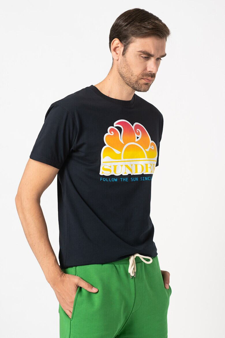 Sundek Tricou cu decolteu la baza gatului si imprimeu logo Tome - Pled.ro