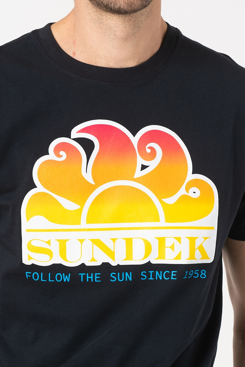 Sundek Tricou cu decolteu la baza gatului si imprimeu logo Tome - Pled.ro