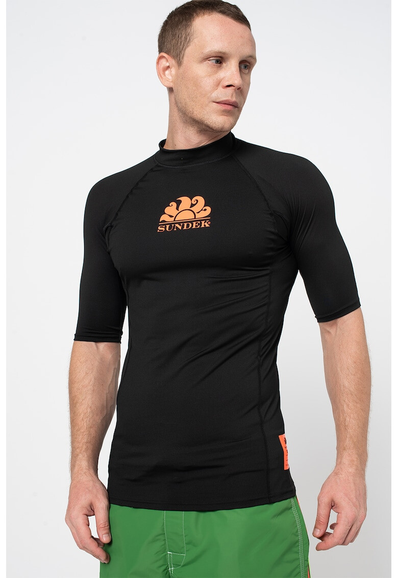 Sundek Tricou cu imprimeu logo si maneci raglan Rash Guard - Pled.ro