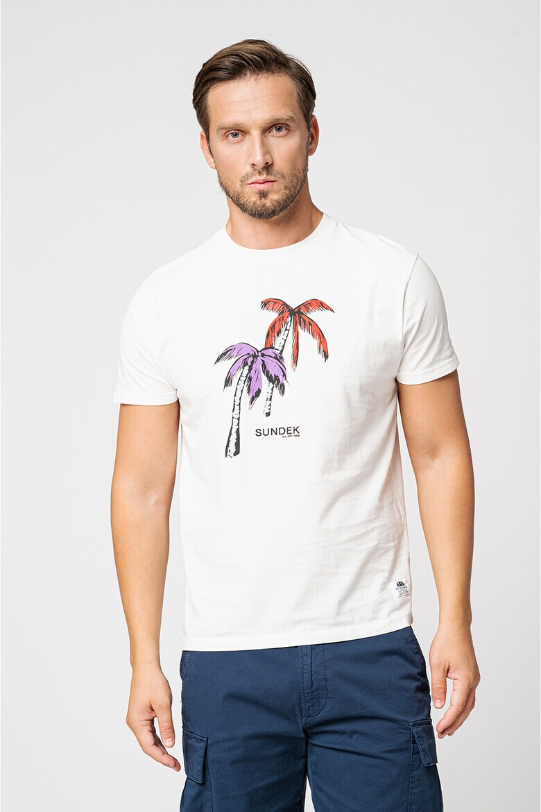 Sundek Tricou de bumbac cu imprimeu tropical - Pled.ro