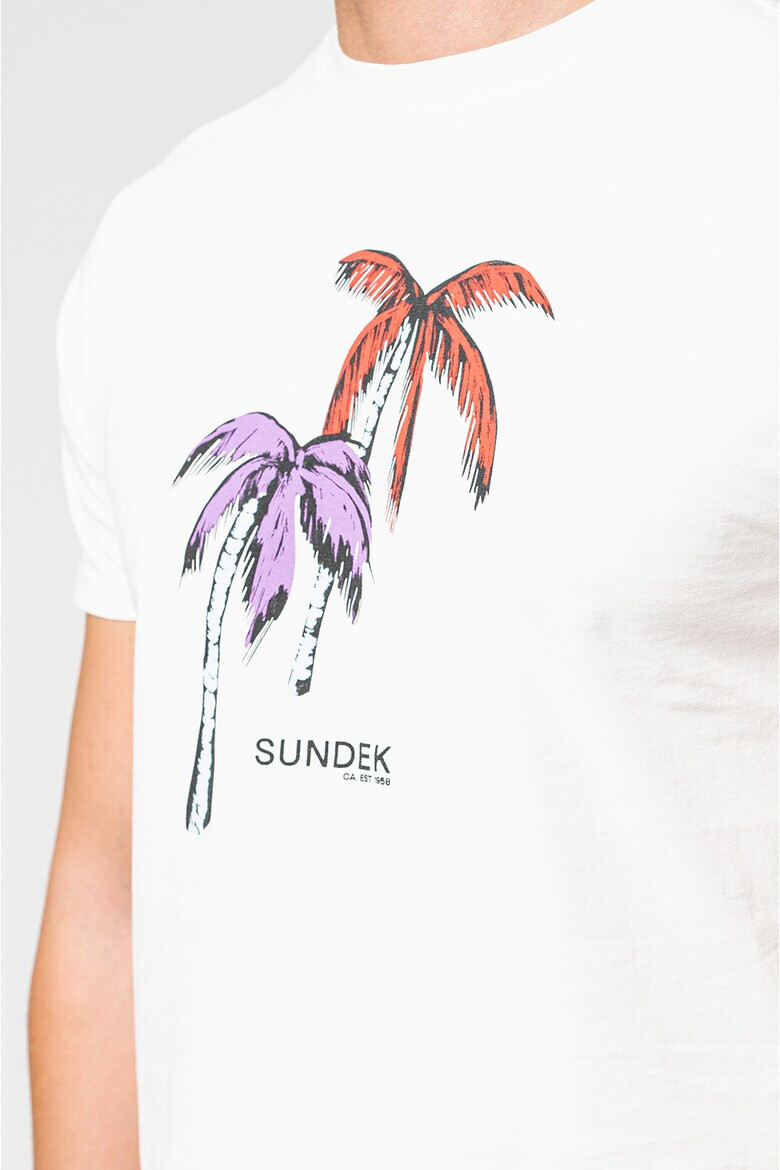 Sundek Tricou de bumbac cu imprimeu tropical - Pled.ro