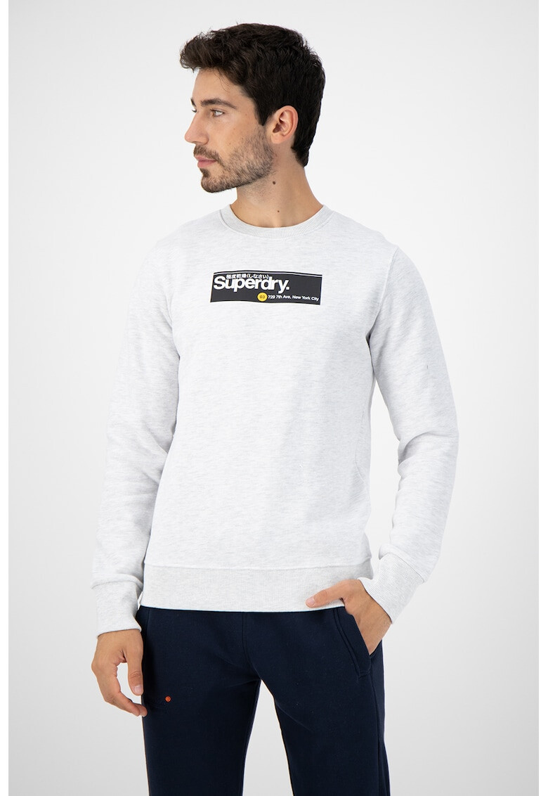 SUPERDRY Bluza sport cu decolteu la baza gatului si imprimeu logo - Pled.ro