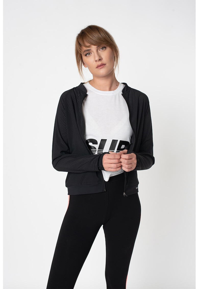 SUPERDRY Bluza sport cu fermoar pentru fitness - Pled.ro