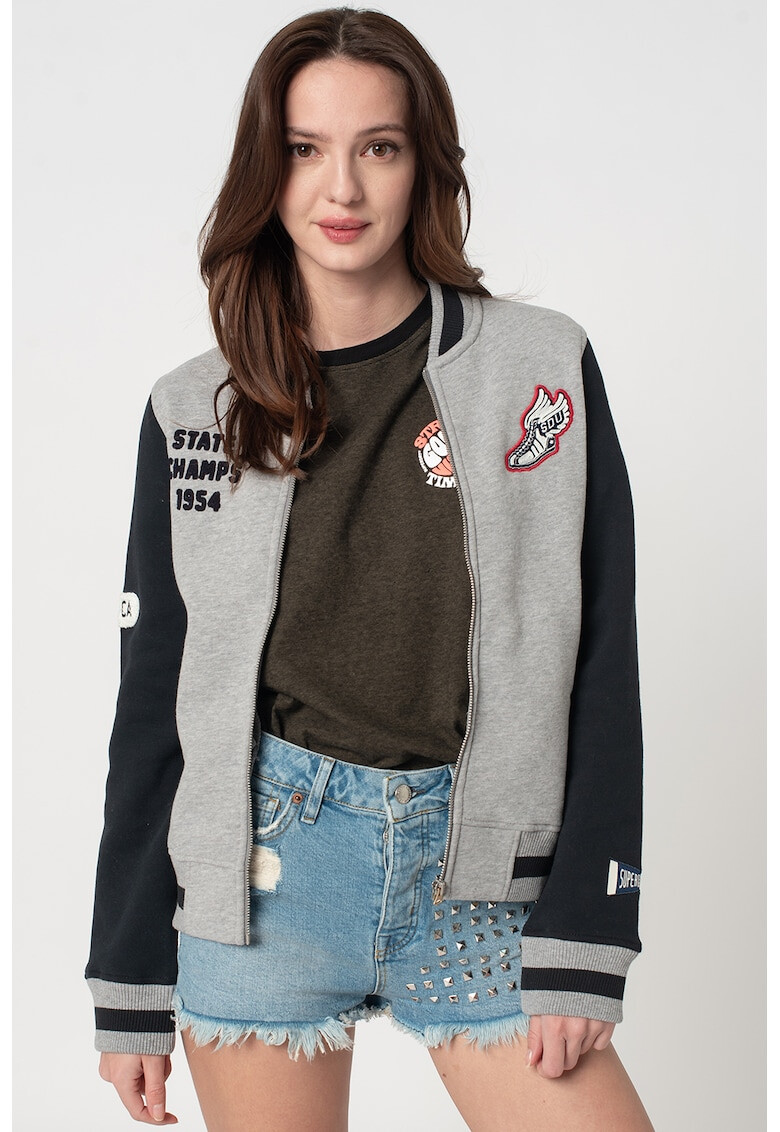 SUPERDRY Jacheta bomber cu fermoar Collegiate Scripted Baseball - Pled.ro