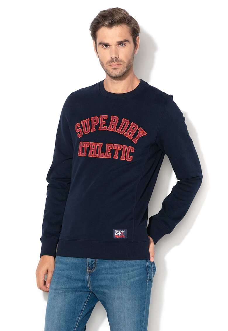 SUPERDRY Bluza sport cu logo si captuseala de fleece Academy - Pled.ro