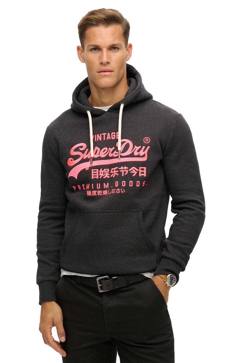 SUPERDRY Hanorac cu broderie logo si buzunar kangaroo - Pled.ro