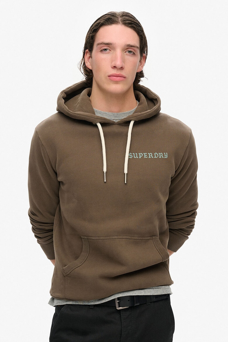 SUPERDRY Hanorac din amestec de bumbac cu buzunar kangaroo - Pled.ro