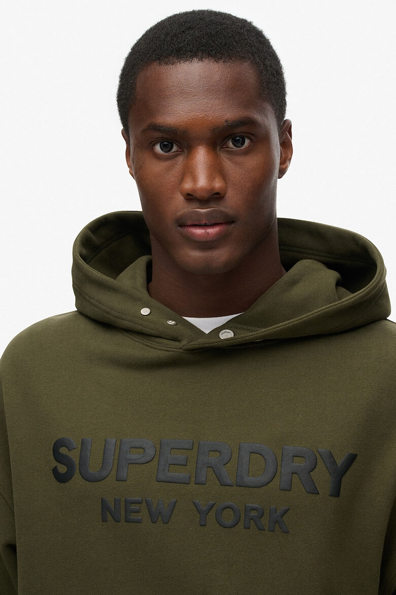 SUPERDRY Hanorac din amestec de bumbac cu buzunar kangaroo - Pled.ro