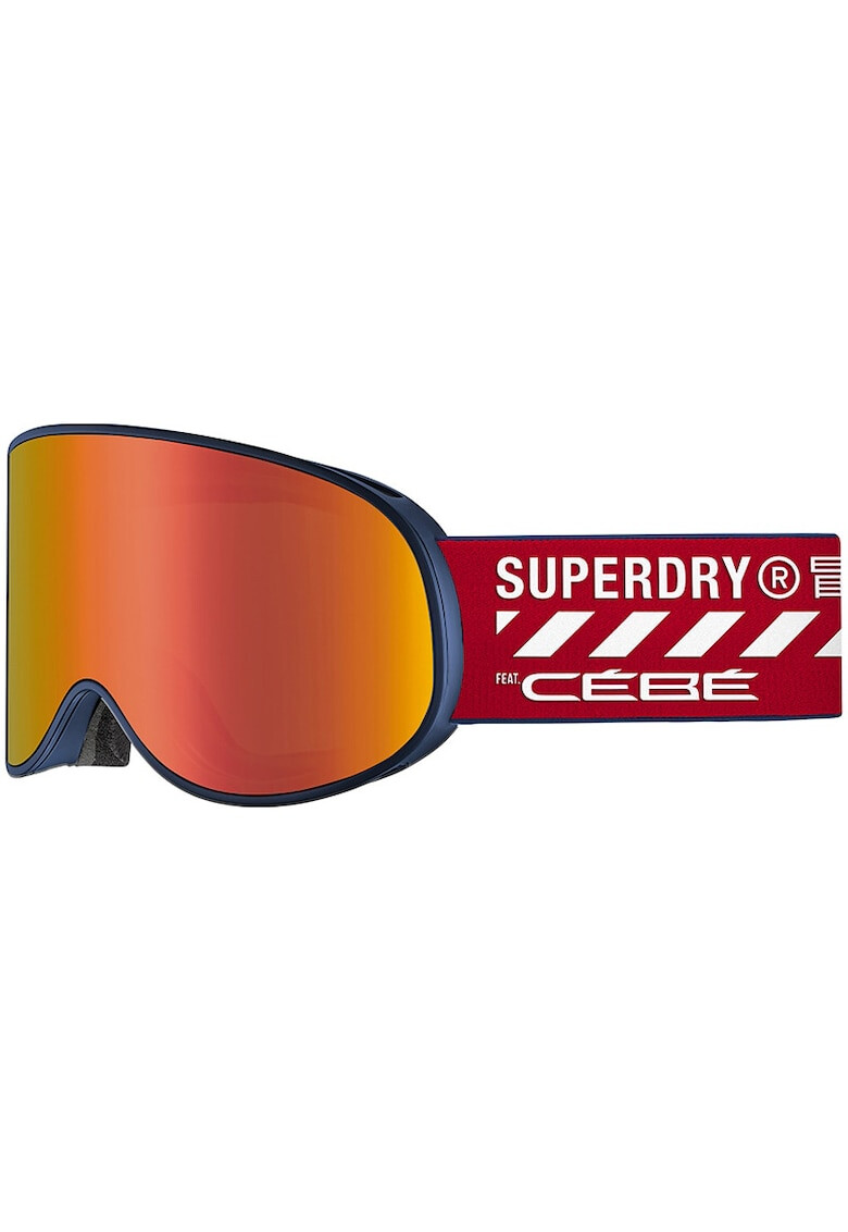 SUPERDRY Ochelari ski Attraction lentila S3 Matt Blue Salsa Grey Flash Red + lentila S1 Amber Flash Mirror - Pled.ro