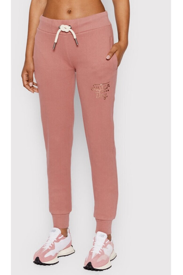 SUPERDRY Pantaloni dama 23483 Bumbac/Poliester Roz - Pled.ro