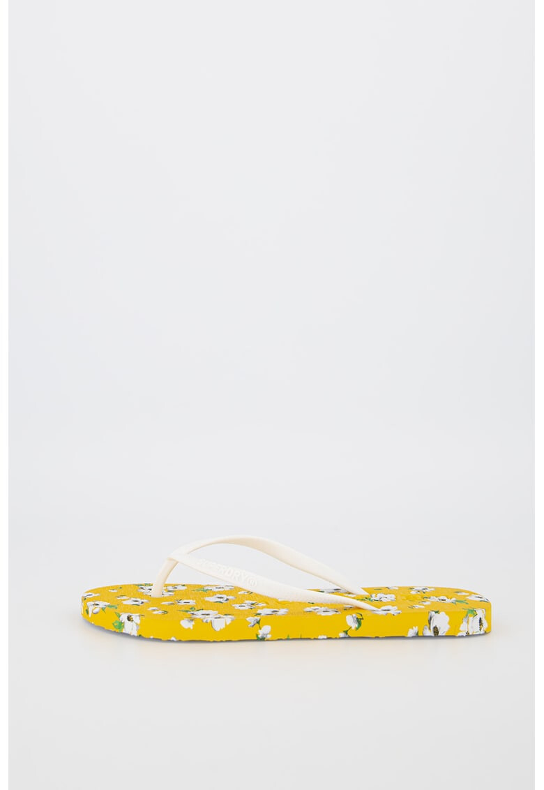 SUPERDRY Papuci flip-flop cu model floral - Pled.ro