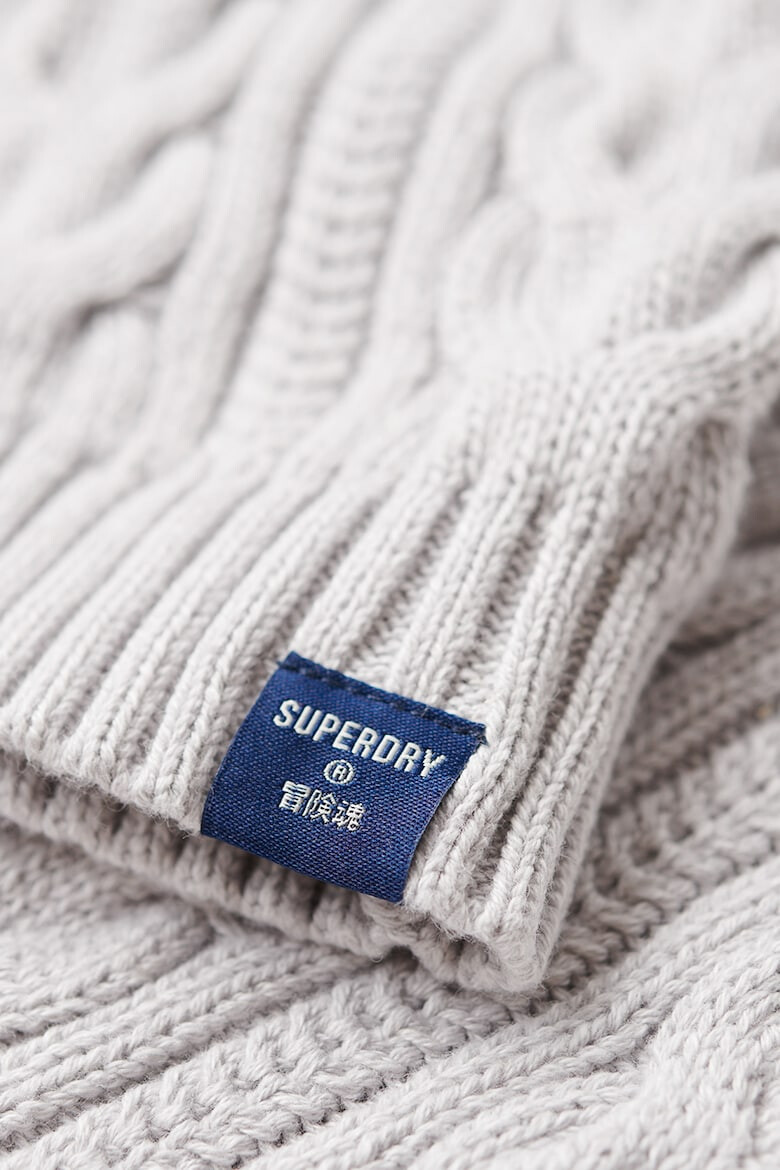 SUPERDRY Pulover cu model torsade si maneci cazute - Pled.ro