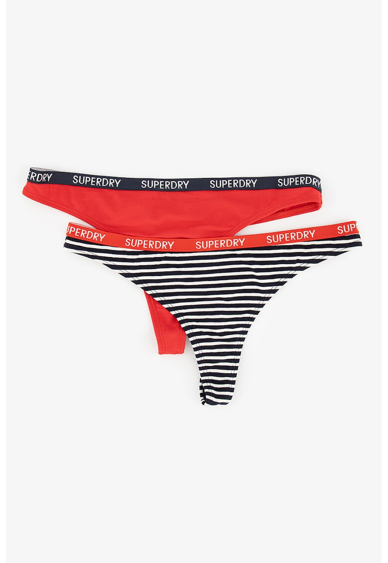 SUPERDRY Set de chiloti tanga din amesec de bumbac organic Harper - 2 piese - Pled.ro