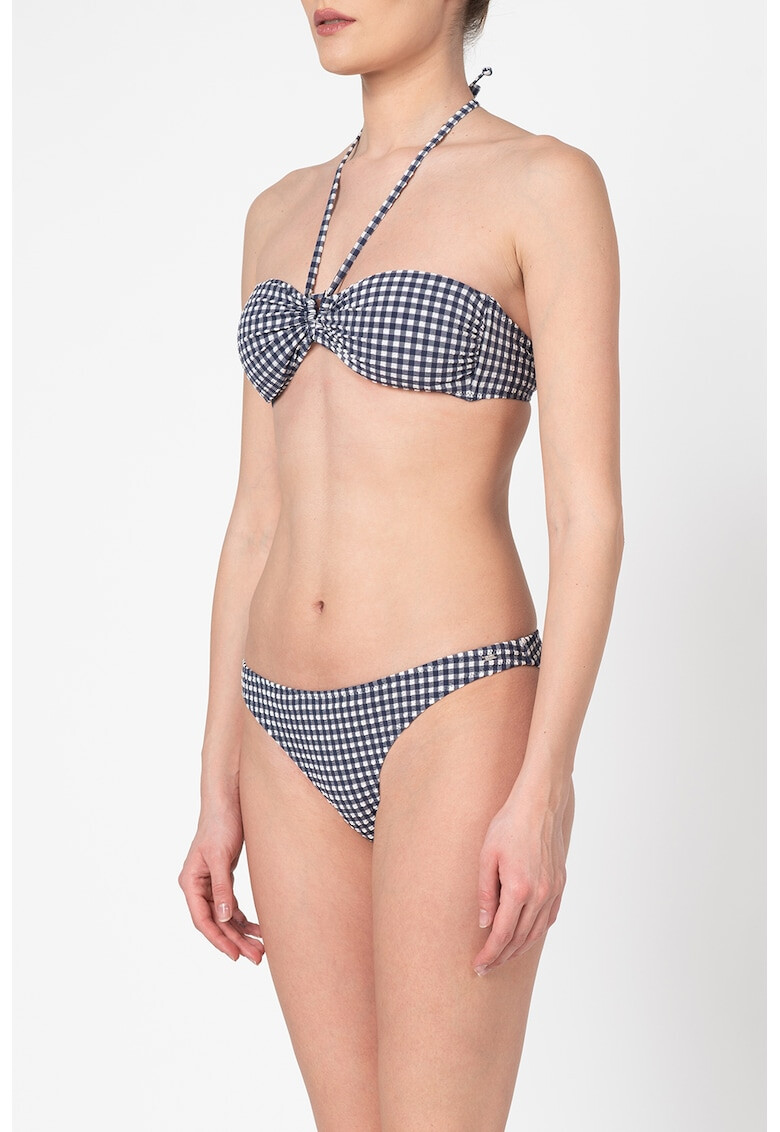 SUPERDRY Sutien bandeau de baie cu model gingham Tilly - Pled.ro