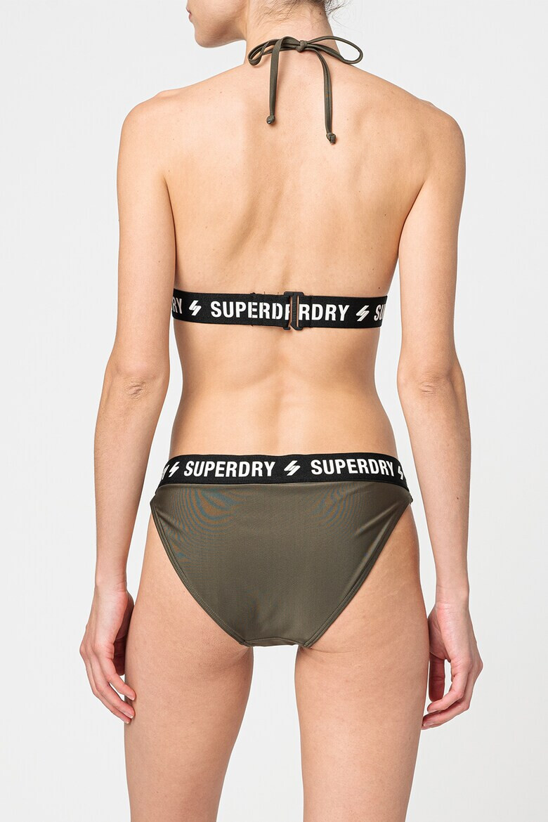 SUPERDRY Sutien cu cupe triunghiulare si banda cu imprimeu logo - Pled.ro