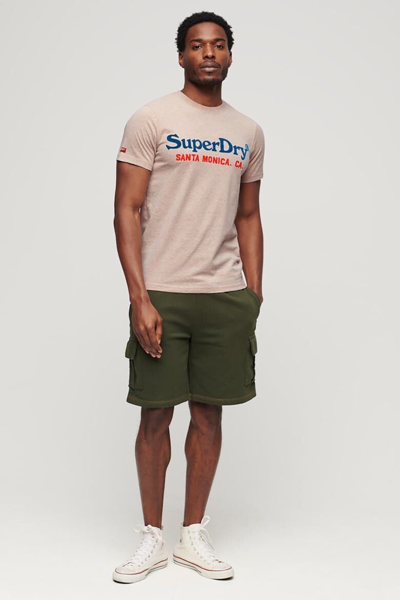 SUPERDRY Tricou cu decolteu la baza gatului si imprimeu logo - Pled.ro