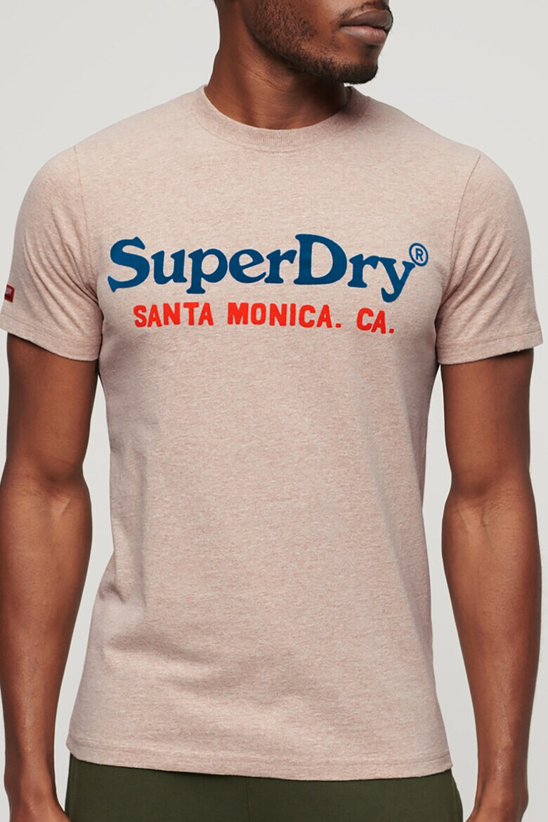 SUPERDRY Tricou cu decolteu la baza gatului si imprimeu logo - Pled.ro