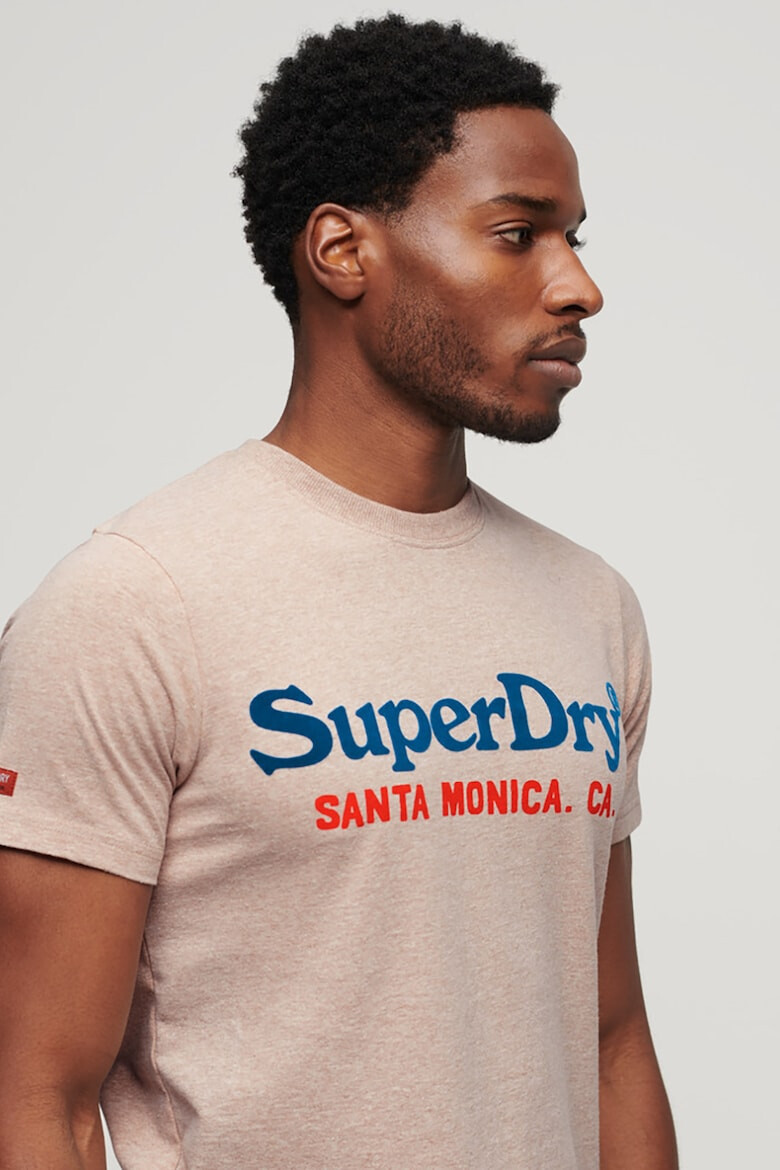 SUPERDRY Tricou cu decolteu la baza gatului si imprimeu logo - Pled.ro