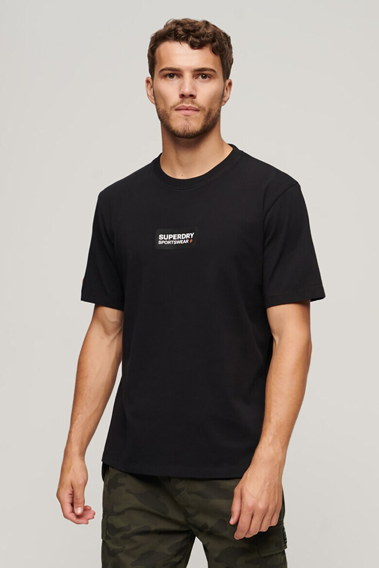 SUPERDRY Tricou cu decolteu la baza gatului si logo - Pled.ro