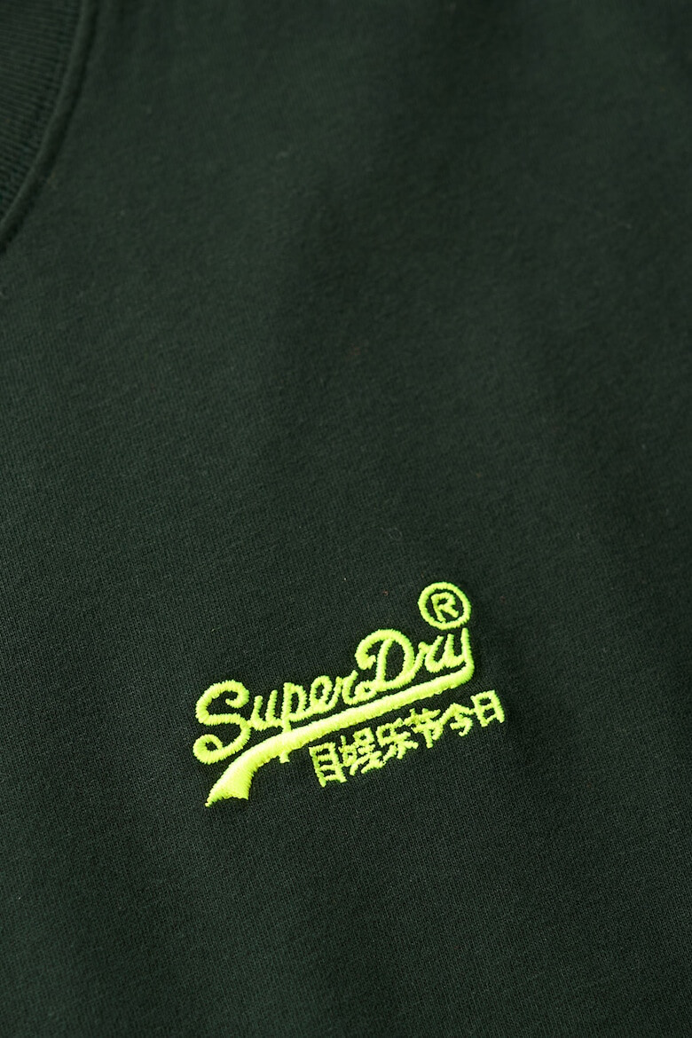 SUPERDRY Tricou cu decolteu la baza gatului si logo - Pled.ro