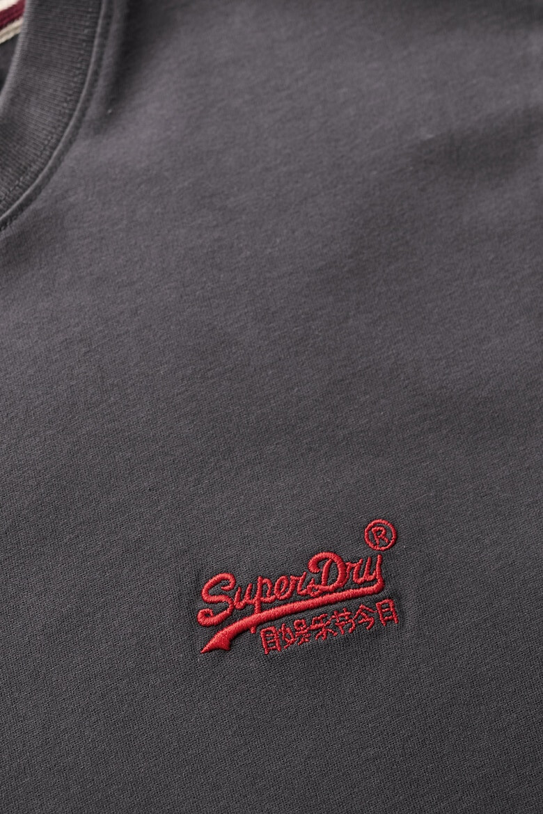 SUPERDRY Tricou cu decolteu la baza gatului si logo - Pled.ro