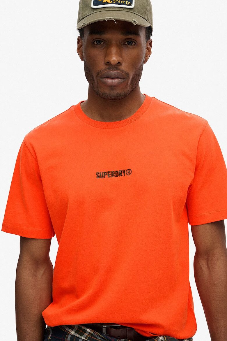 SUPERDRY Tricou de bumbac cu decolteu la baza gatului - Pled.ro