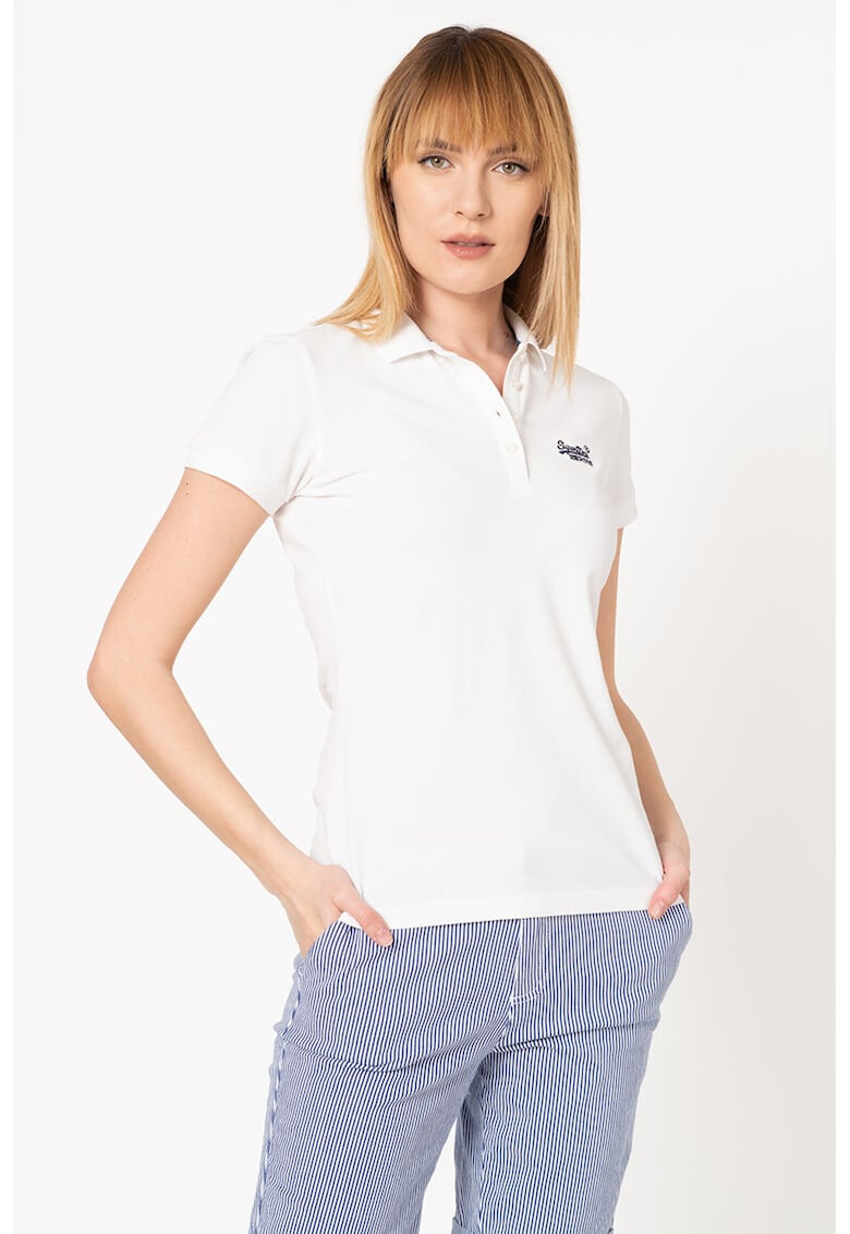 SUPERDRY Tricou polo cu logo brodat - Pled.ro