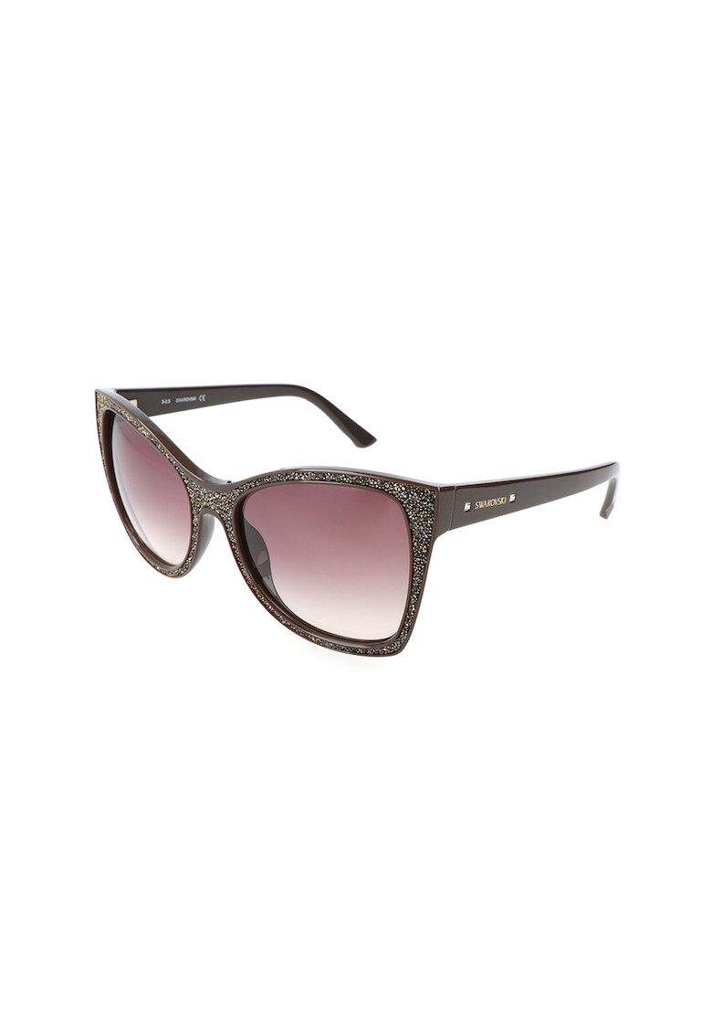 Swarovski Ochelari de soare cat-eye cu rame stralucitoare - Pled.ro