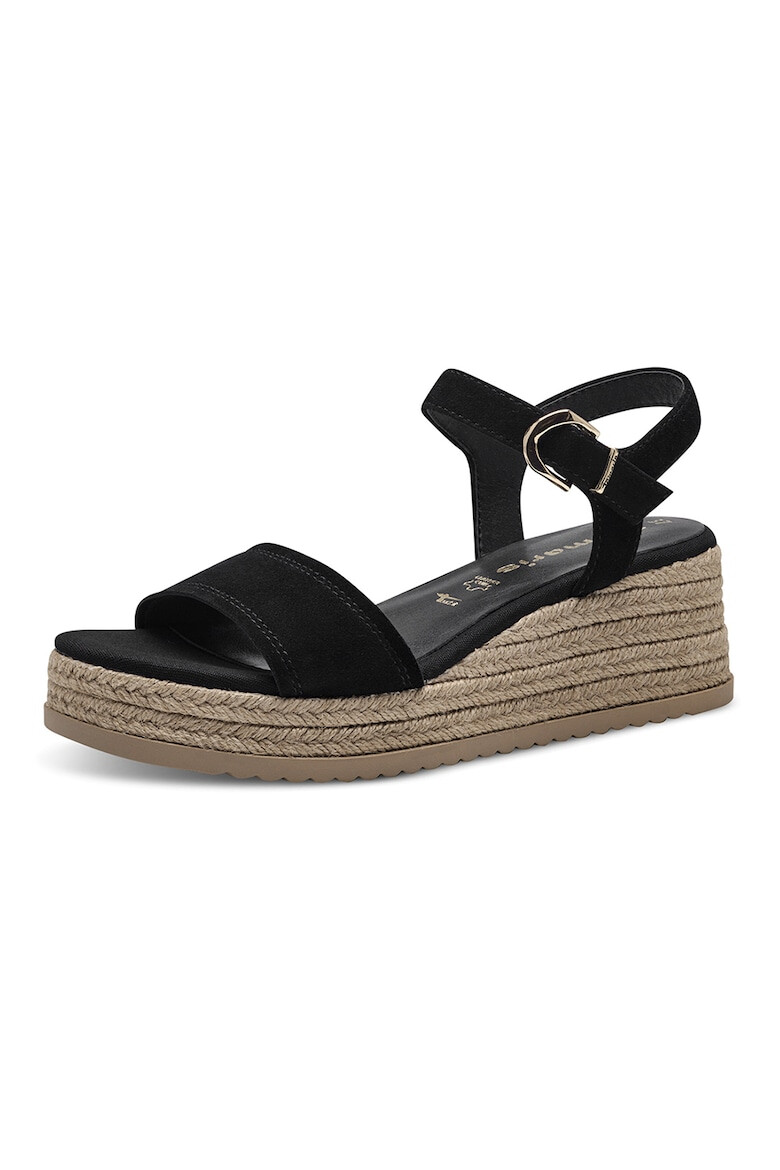 Tamaris Sandale-espadrile de piele intoarsa - Pled.ro