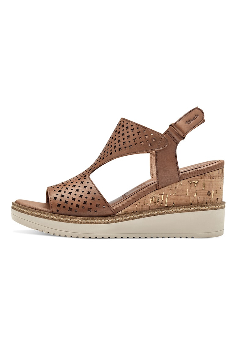 Tamaris Sandale wedge de piele - Pled.ro