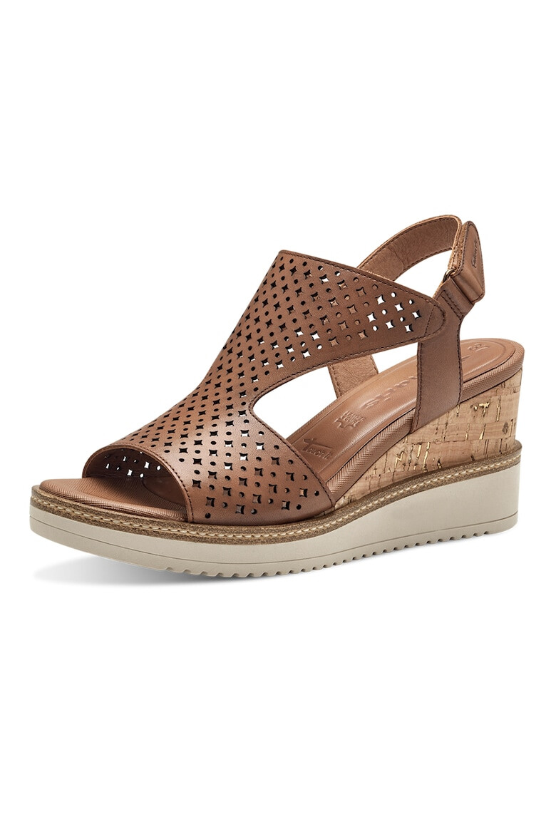 Tamaris Sandale wedge de piele - Pled.ro