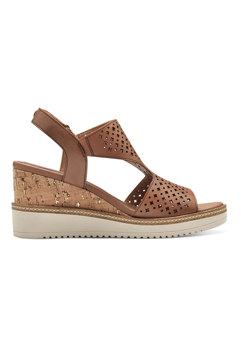 Tamaris Sandale wedge de piele - Pled.ro