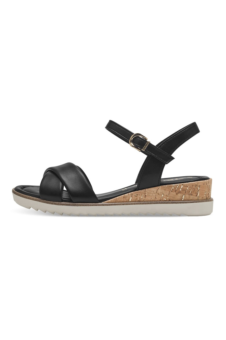 Tamaris Sandale wedge de piele ecologica - Pled.ro