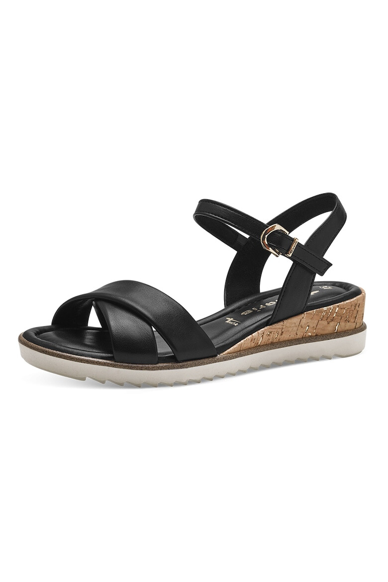 Tamaris Sandale wedge de piele ecologica - Pled.ro