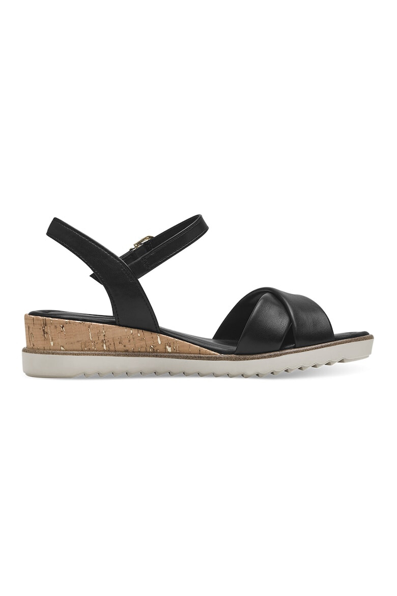 Tamaris Sandale wedge de piele ecologica - Pled.ro