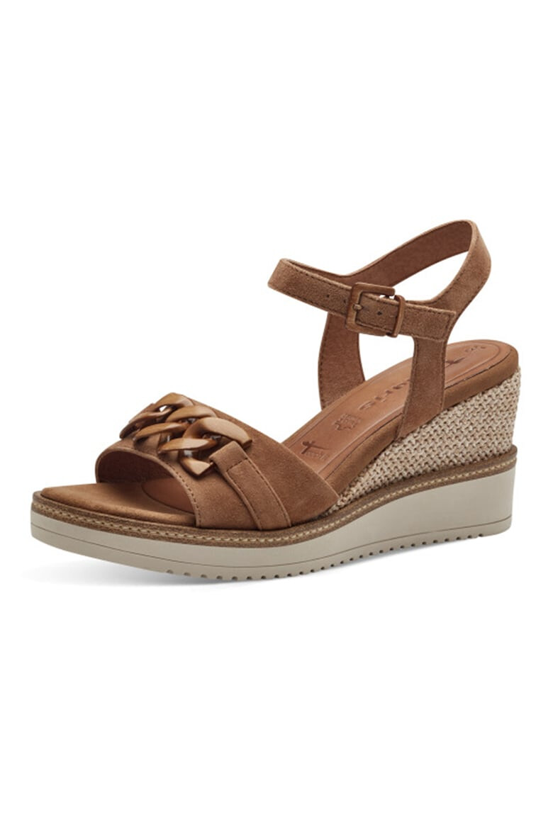 Tamaris Sandale wedge din piele intoarsa - Pled.ro