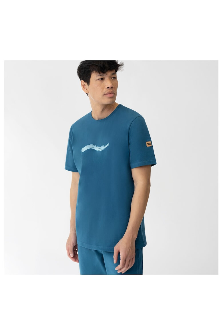 TAO Tricou unisex din bumbac cu decolteu la baza gatului Fia - Pled.ro