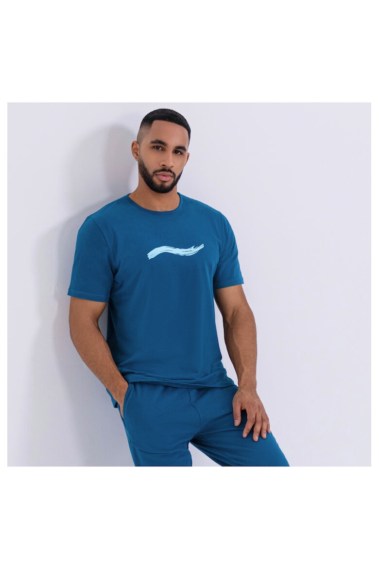 TAO Tricou unisex din bumbac cu decolteu la baza gatului Fia - Pled.ro