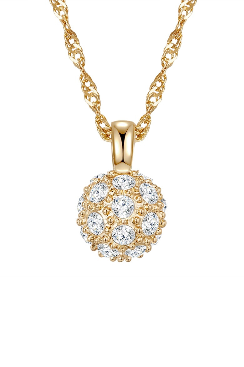 TASSIONI Highstreet Jewels Colier placat cu aur cu pandantive tip sfera cu cristale - Pled.ro