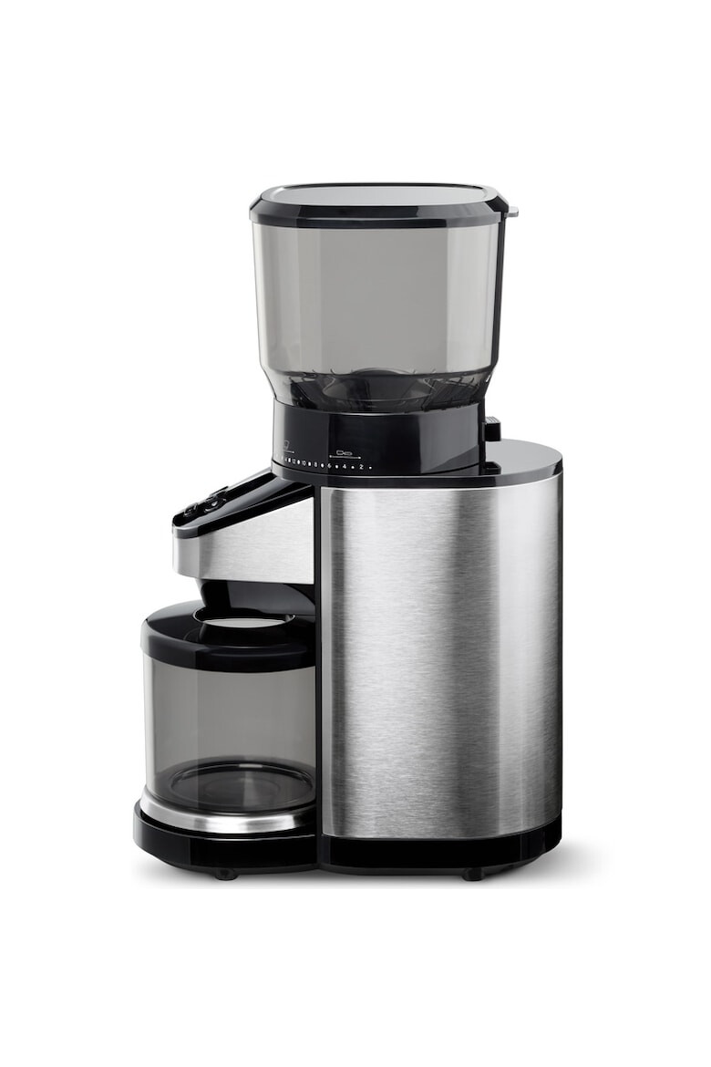 Tchibo Rasnita de cafea 160W recipient boabe 400g recipient colectare 100g 26 setari macinare Inox - Pled.ro