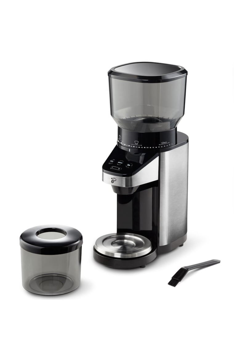 Tchibo Rasnita de cafea 160W recipient boabe 400g recipient colectare 100g 26 setari macinare Inox - Pled.ro